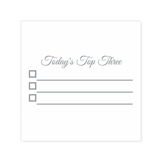 Zelfinkende Top Drie Stempel voor Planner of Dagbo (Design)