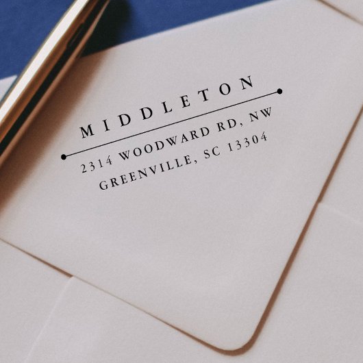 Zelfinkerend retouradresstempel "klassiek"  zelfinktende stempel