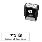 Zelfinking bloemstempel voor kinderen schoolboeken  zelfinktende stempel (In situ)