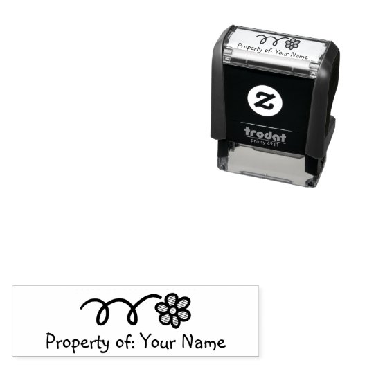 Zelfinking bloemstempel voor kinderen schoolboeken zelfinktende stempel (In situ)