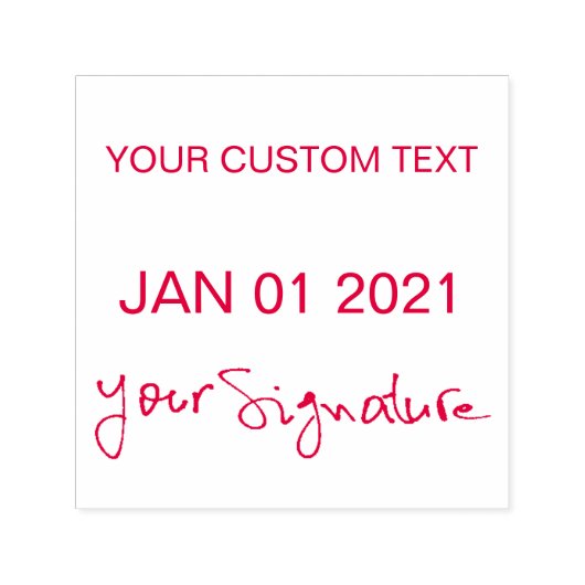 Zelfinkkend water met de douanetekst van de handte zelfinktende stempel (Design)