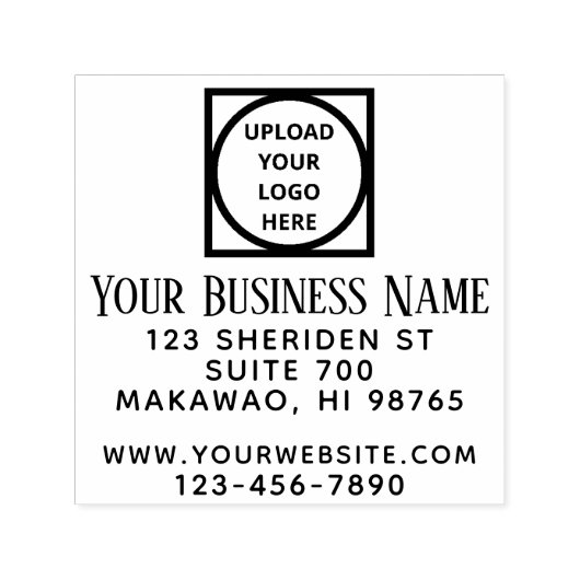 Zelfinkt Bedrijfsadres Stamper met Logo Zelfinktende Stempel (Design)