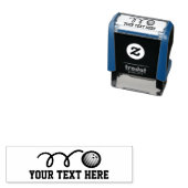 Zelfinkt bowlingstempel voor het schoolboek van ki  zelfinktende stempel (In situ)