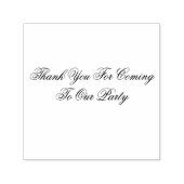 Zelfinkt: Dank u voor het komen aan onze partijzeg Zelfinktende Stempel (Design)