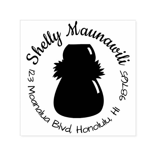 Zelfinkt Hawaïaans retouradres stempel IPU Hula (Design)