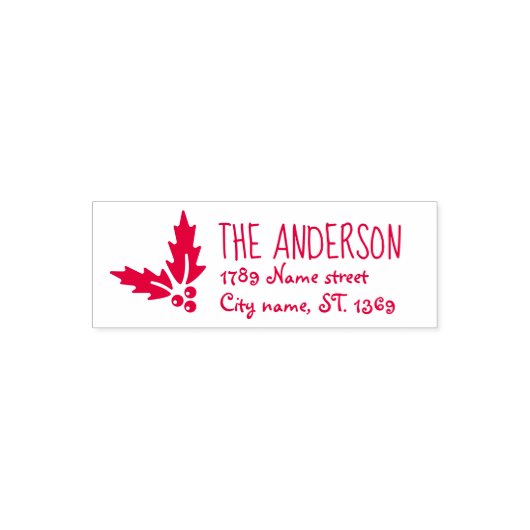 Zelfinkt Retouradres Stempel voor Kerstmis (Design)