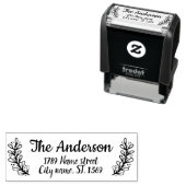 Zelfinkt Retouradresstempel met planten Zelfinktende Stempel (In situ)