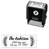 Zelfinkt Retouradresstempel met planten Zelfinktende Stempel (In situ)