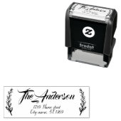 Zelfinkt Retouradresstempel met planten Zelfinktende Stempel (In situ)