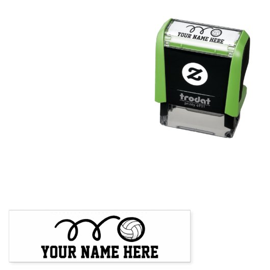 Zelfinkt volleybal stempel voor het schoolboek van (In situ)