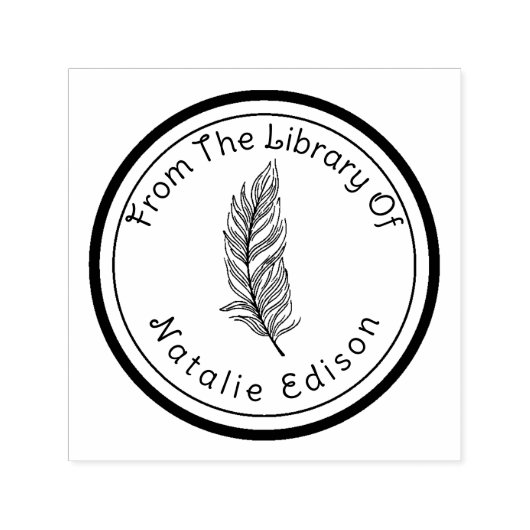 Zelfinktbibliotheek met aangepast doezelontwerp zelfinktende stempel (Design)