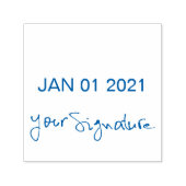 Zelfinktdatum en handtekening stempel (Design)