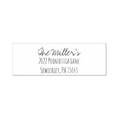 Zelfinktende naam adres handstempel zwart  stempel (Design)