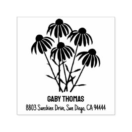 Zelfinktkleurstempel met korenbloemen  zelfinktende stempel