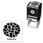 Zelfinktkussen met koeienpatroon  zelfinktende stempel (In situ)