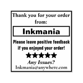 Zelfinktstempel voor klantfactuurbericht zelfinktende stempel