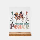 Zelfinspiratie vlinder woord art acryl bord (Voorkant)