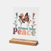 Zelfinspiratie vlinder woord art acryl bord (Hoek)