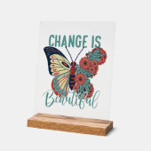 Zelfinspiratie vlinder woord art acryl bord (Hoek)