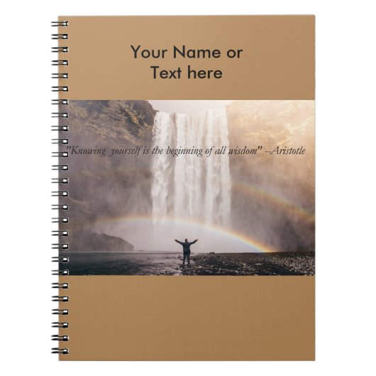 Zelfkennis citaat - Spiraal Notebook Notitieboek (Voorkant)
