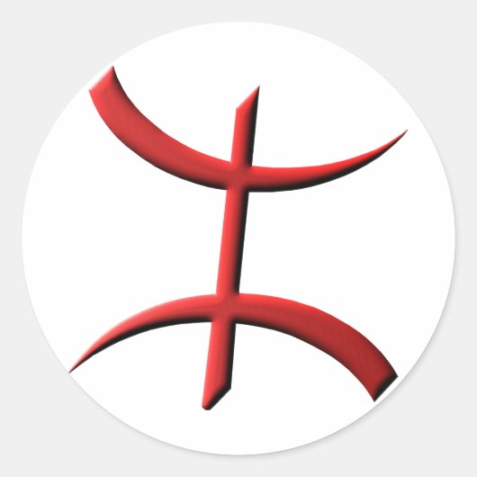 Zelfklevend aza-roodreliëf ronde sticker (Voorkant)