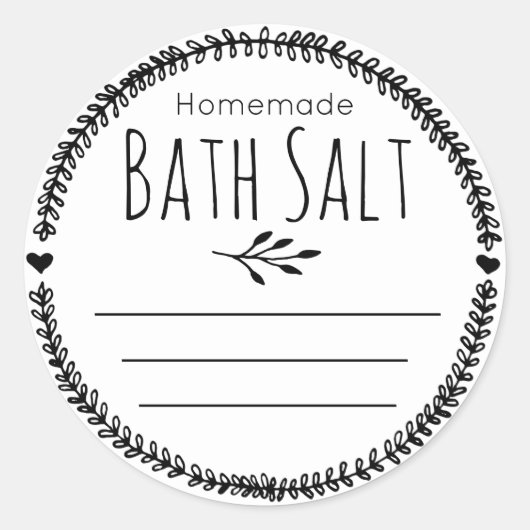 Zelfklevend etiket voor homemade bath Salt Soak (Voorkant)