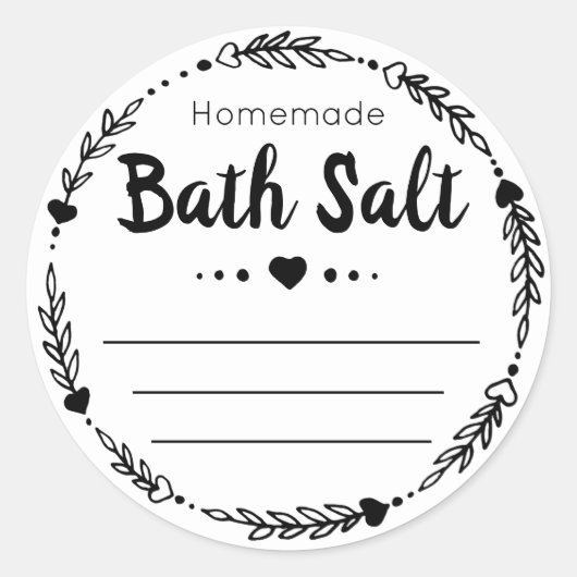 Zelfklevend etiket voor homemade bath Salt Soak (Voorkant)