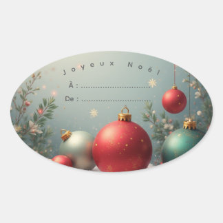 Zelfklevend sticker Gelukkig kerstfeest