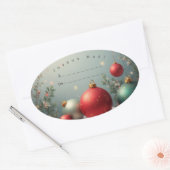 Zelfklevend sticker Gelukkig kerstfeest (Envelop)