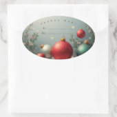 Zelfklevend sticker Gelukkig kerstfeest (Tas)