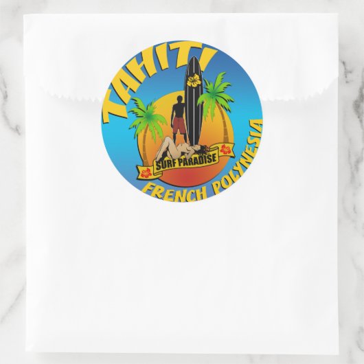 Zelfklevend tapijt ronde sticker (Tas)