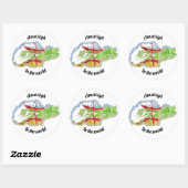 Zelfklevende adder ronde sticker (Vel)