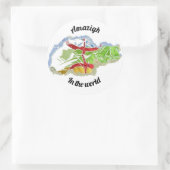 Zelfklevende adder ronde sticker (Tas)