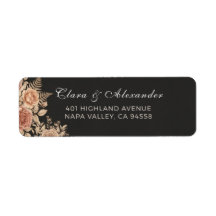 Zelfklevende etiketten met vintage bloemen voor re
