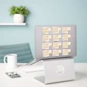 Zelfklevende Index Tabs Maandelijkse Algemene Kale Sticker (Laptop op bureau)