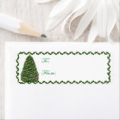 Zelfklevende kerstboom en Holly Gift Labels (Insitu)