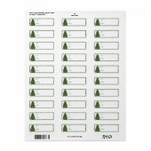 Zelfklevende kerstboom en Holly Gift Labels (Full Sheet)