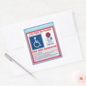 Zelfklevende parkeersticker2 vierkante sticker (Envelop)