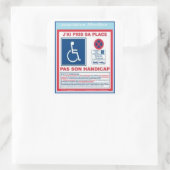 Zelfklevende parkeersticker2 vierkante sticker (Tas)