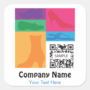 Zelfklevende Sjabloon detailhandelsschoenen Vierkante Sticker