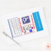 Zelfklevende STATION Rechthoekige Sticker (Envelop)