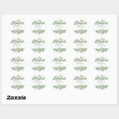 Zelfklevende sticker met retouradres en bladermoti (Vel)