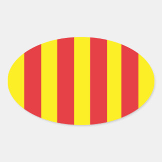 Zelfklever Drapeau Provençal Ovale Sticker