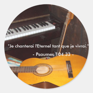 Zelfklever/ik Chanteer L'Eternel Ronde Sticker