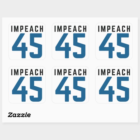 Zelfklever - Impeach 45 Vierkante Sticker (Vel)