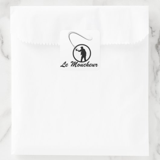 Zelfklever "Le Moucheur" Vierkante Sticker (Tas)