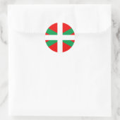 Zelfklever met Baskische vlag "Ikkurina" Ronde Sticker (Tas)