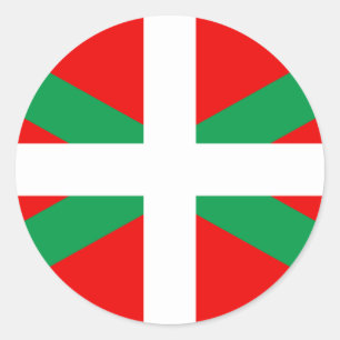 Zelfklever met Baskische vlag "Ikkurina" Ronde Sticker