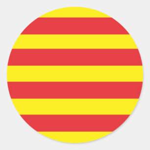 Zelfklever Rond Drapeau Catalan "Serenya" Ronde Sticker