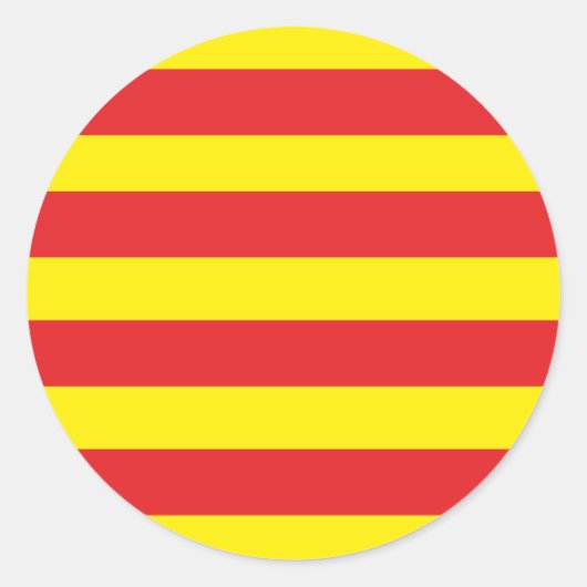 Zelfklever Rond Drapeau Catalan "Serenya" Ronde Sticker (Voorkant)